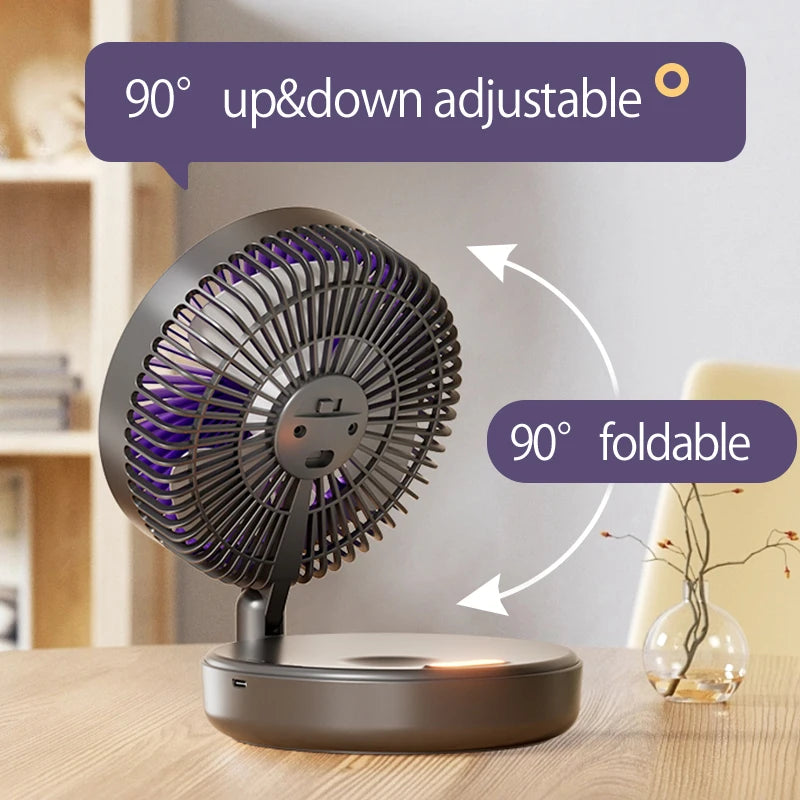 FoldFan™ 3-in-1 Rechargeable Folding Fan