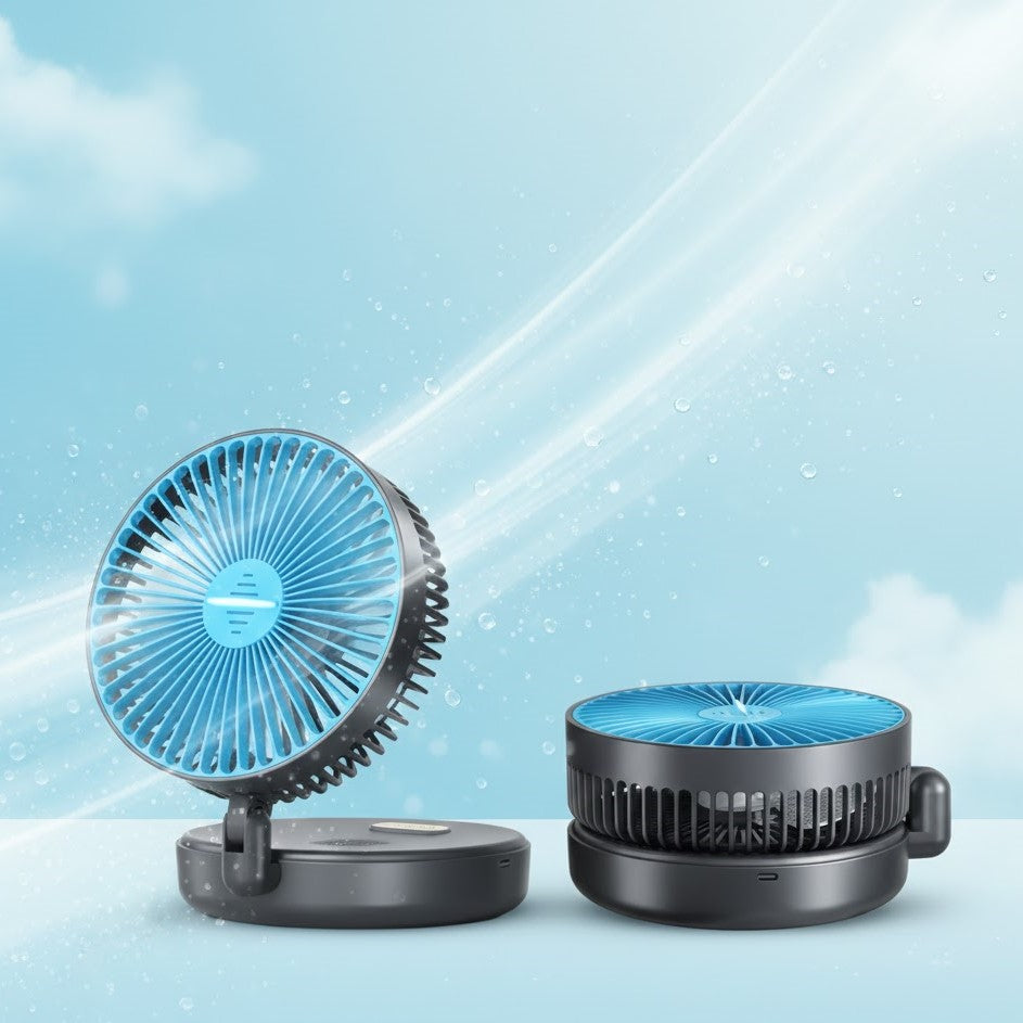 FoldFan™ 3-in-1 Rechargeable Folding Fan